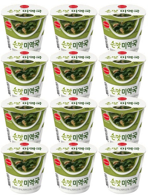 태경농산 손맛 미역국 3.5g x 12개 / 컵국 즉석 간편국