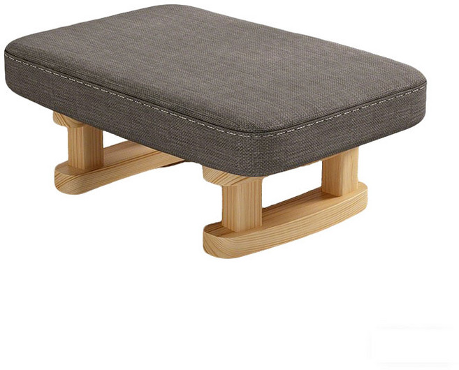 가정용 낮은 의자 원목 스툴 소파 발판 사무실 발판 미니 쇼파 스툴 의자 YSQ, 1개, 다크 그레이