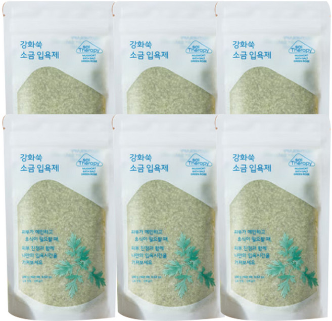 솔테라피 강화쑥 배쓰솔트 그린로즈, 6개, 100g