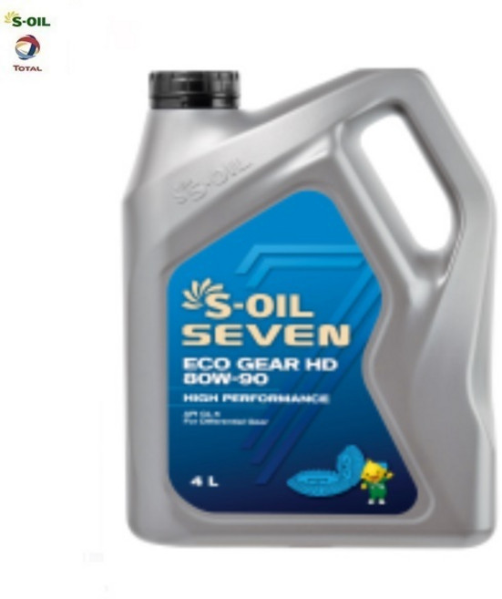 S-OIL 7 ECO GEAR HD 80W-90 4L 기어유, 1개