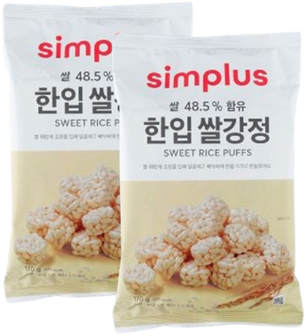 simplus 한입 쌀강정, 2개, 170g