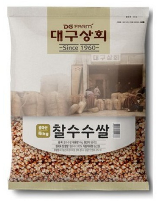 대구상회 중국산 찰수수쌀, 4kg, 1개