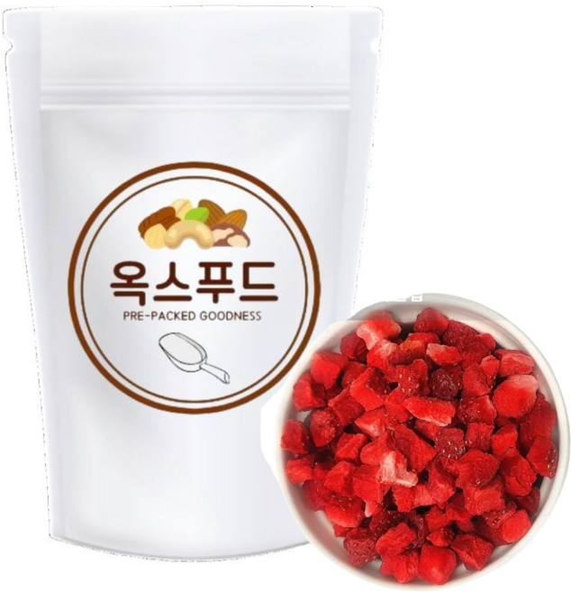 동결건조 딸기 다이스 50g 소분 바크초콜렛 초콜릿 쫀득쿠키 토핑 데코 소분, 1개