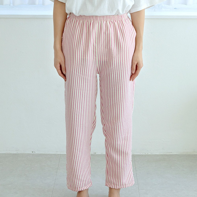 엘라운지 국산 남여공용 스트라이프 5부 7부 9부 요루 파자마 팬츠