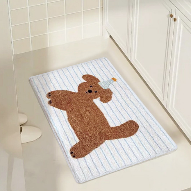 허블리 뽀송뽀송 빨아쓰는 미끄럼 방지 발매트, 강아지