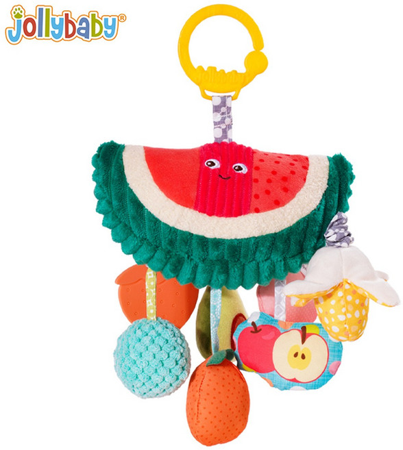 Jollybaby 嬰兒推車床掛件 拉拉樂 安撫色彩啟蒙玩具, 西瓜拉拉樂, 1個