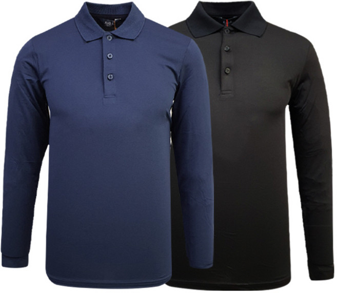 [1+1] 신축성 좋은 스판 카치온 긴팔 카라티 가볍고 부드러운 착용감 남녀공용 데일리 티