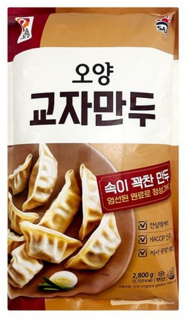 [푸른들마켓][사조]사조 엄선된교자만두2.8kg, 2.8kg, 1개