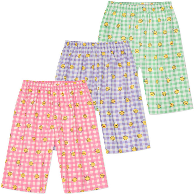 미미캐츠 스마일체크 7부 아동파자마 아동잠옷 순면