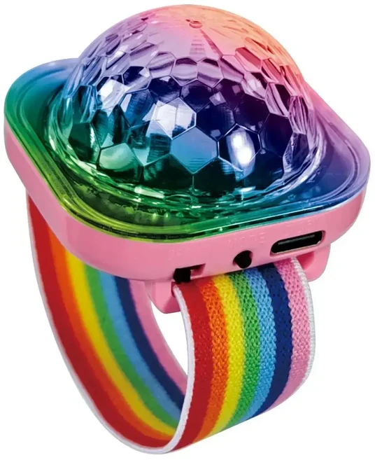 휴대용 웨어러블 손목 무드등 무대 조명 디스코 충전식 LED 컬러풀 사운드 컨트롤 램프 KTV 홈 파티 바용, 01 Pink, 01 빠른, 1개