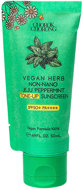 초록초롱 비건 허브 무기자차 논나노 제주 페퍼민트 톤업 선크림 50mL, 1개