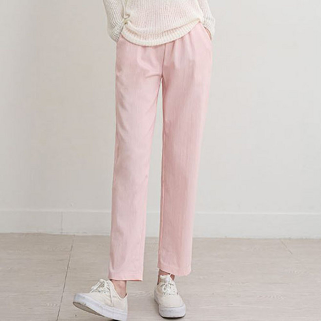 (55~100) 가벼운 밴딩 일자핏 슬랙스 여성 빅사이즈 NK21-P-22