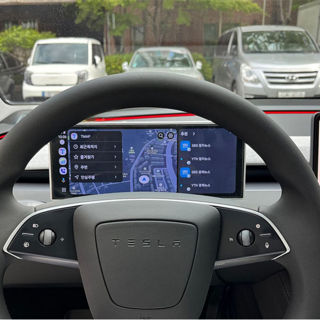 폰차로2S 테슬라 주니퍼전용 듀얼 거치대 패키지 상품 안드로이드 오토 올인원 카플레이 모니터 내비게이션 초고속무선 매립느낌 간편설치, 폰차로2S+주니퍼듀얼거치대+전용C타입케이블+액정필름