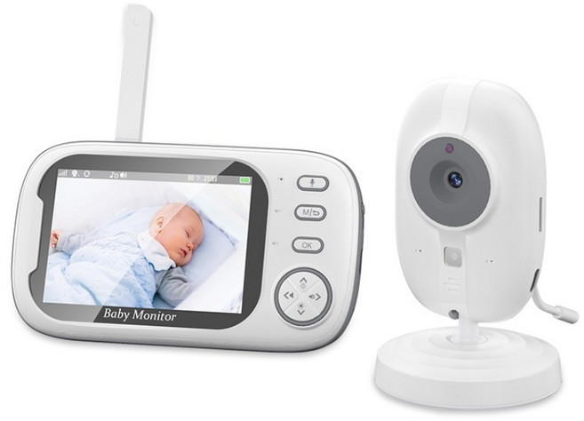 미가 베이비모니터 가정용 홈캠 아기 반려동물 고양이 강아지 펫 4.3인치 디스플레이, ABM600