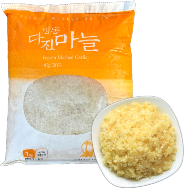 냉동 수입 다진마늘 100% 마늘, 6개, 1kg