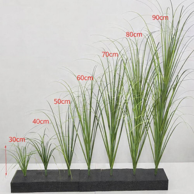 osshop 인조 갈대 10개 풀 팜파스, 그라스 조화 - 그린 70cm