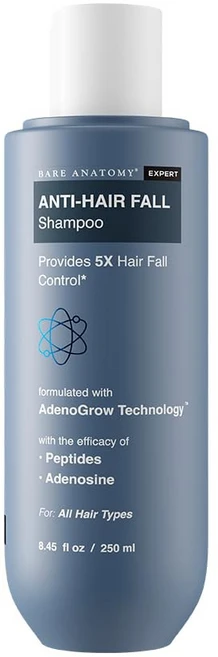 Bare Anatomy Anti-Hair Fall Shampoo 5X Hair Fall Control 8.45 fl oz Paraben Free, 1개, 250ml - 쿠팡