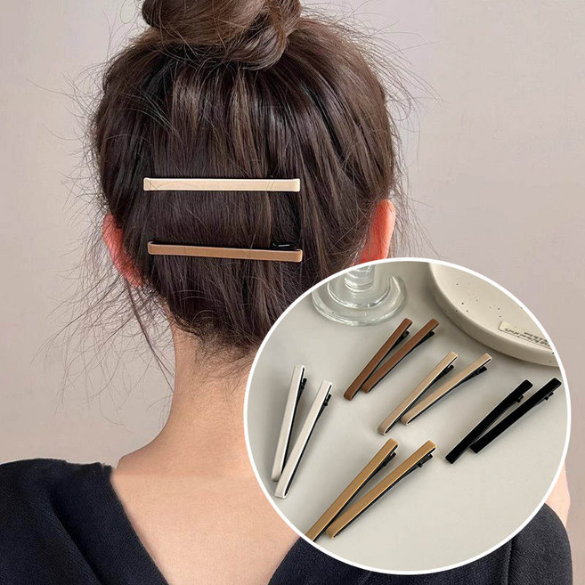 ZMBIRD 10개세트 짱짱한 일자 머리핀 옆머리 앞머리 핀 H2865