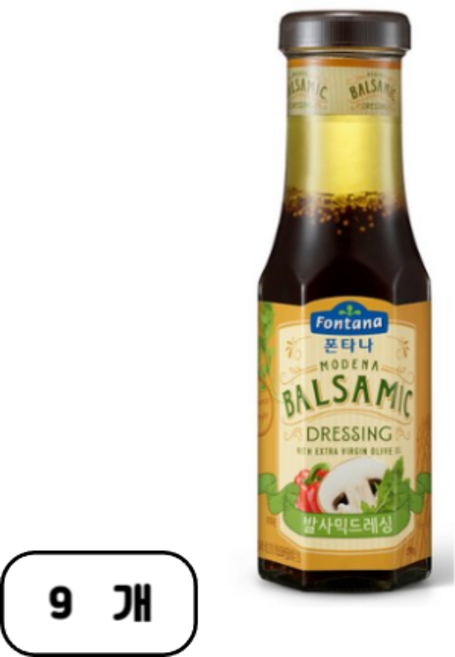 폰타나 발사믹 드레싱, 270g, 9개