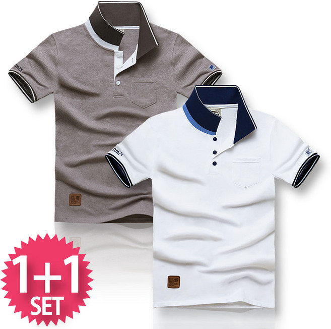 블루포스 에비싱 반팔 카라티 1+1 세트 [2장 묶음] 남자 티셔츠 남성 반팔티 남녀공용 커플티 단체티 여름 골프티 [국내생산]