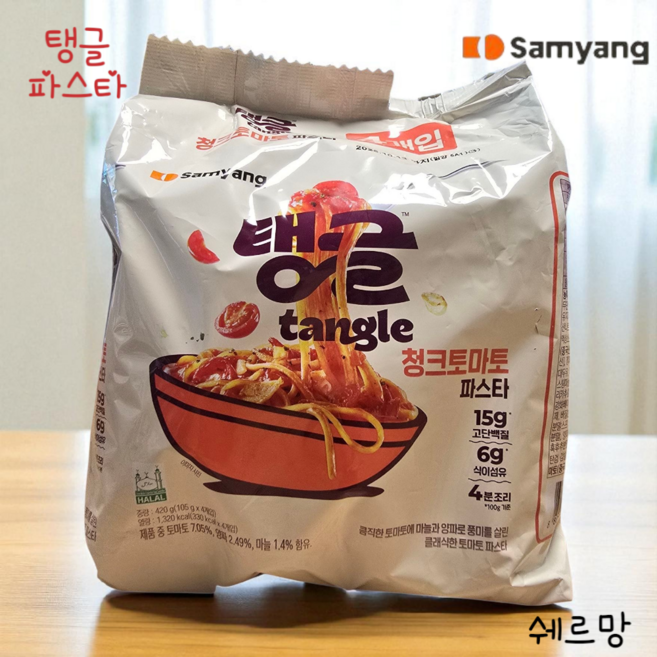 삼양 탱글 청크토마토파스타 105g, 16개