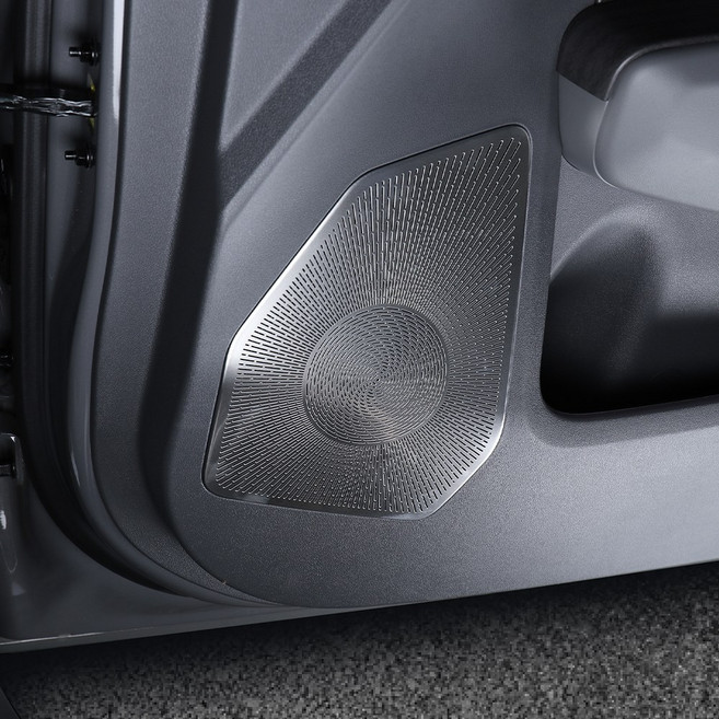 유투카 호환 EV3 튜닝 스피커 커버 자동차 실내 포인트 몰딩, 도어스피커 커버 4P [실버]