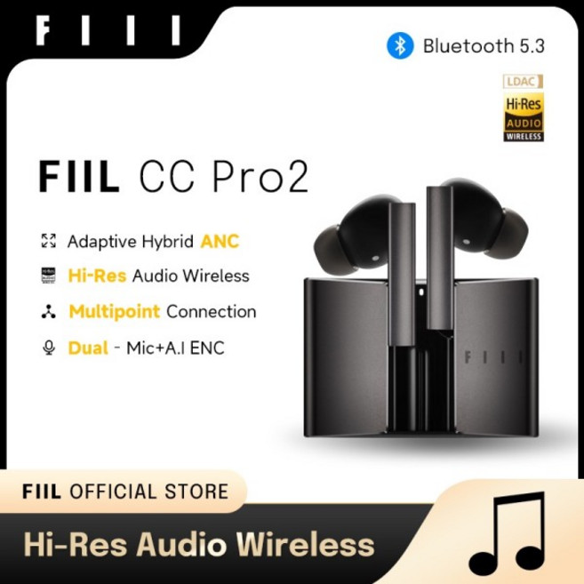 글로벌 버전 FIIL CC Pro2 고해상도 LDAC 42dB 하이브리드 ANC TWS 이어버드 무선 블루투스 5.3 헤드폰 연, 한개옵션0