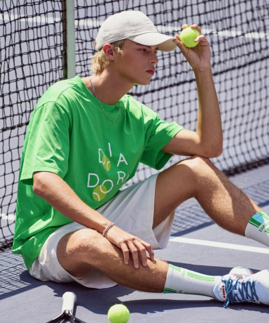 디아도라 AIRTEX 테니스 볼 그래픽 반팔 티셔츠 GREEN D4221TRS14GNL 144369