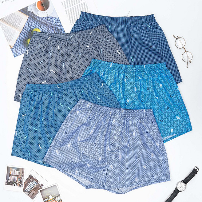 남자 면100 국내산 트렁크 사각 팬티 5장 95사이즈~140빅사이즈