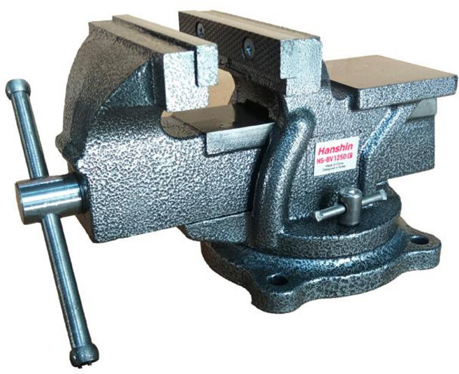 한신 탁상바이스 클램프 회전형 125mm, 상품선택, HS-BV100D(4), 1개