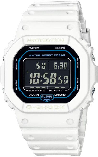 CASIO 卡西歐 G-SHOCK 科幻體驗 智慧藍芽 數位方形電子錶(DW-B5600SF-7 防水200米)