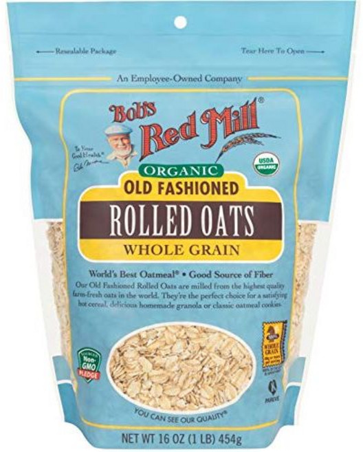 밥스 레드 밀 유기농 롤드 오트 레귤러 16온스 Bob's Red Mill Organic Oats Rolled Regular 16 Ounce, 1개