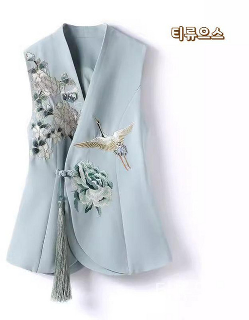 티류으스 여성 생활한복 저고리 마고자 절복 빅사이즈