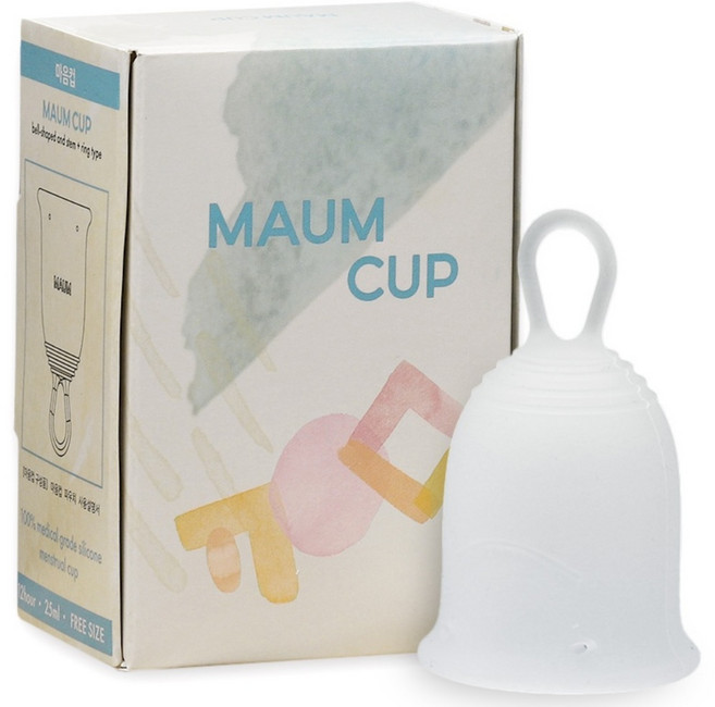마음컵 100% 의료용 실리콘 생리컵 소형 25ml 1개, 1박스