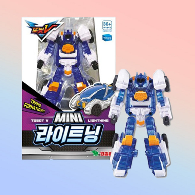 또봇 미니 라이트닝 변신 로봇 장난감, 1개