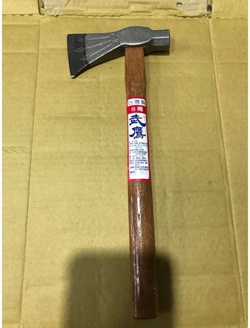 元山五金 台灣製 木柄斧頭 8兩 12兩 1斤 大工斧, 1個, 8兩（370g) 武鷹 台製