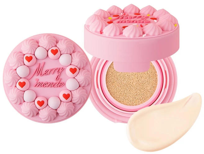 [선물포장] 메리몽드 해피유어데이쿠션 본품+리필세트 11g*2 SPF40 PA++, 1개, 01#아이보리 - 쿠팡