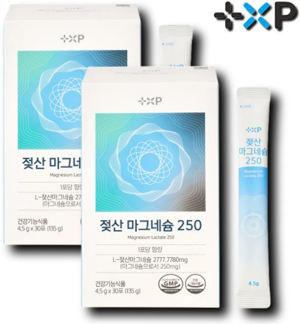 신경 근육 기능에 도움되는 흡수좋은 100% 젖산 유기 마그네슘 250mg 레몬맛 분말, 12개, 5정 - 쿠팡