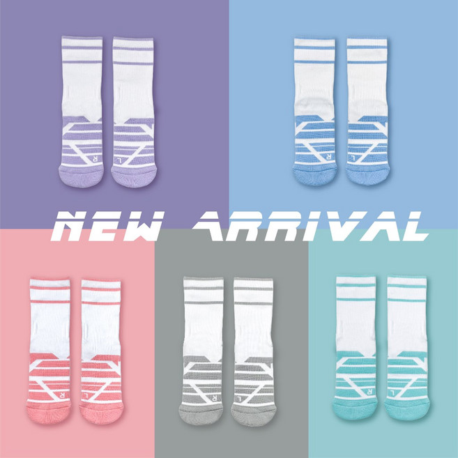 ZILA 護趾防拐腳氣墊籃球襪 左右腳設計 大童女生款