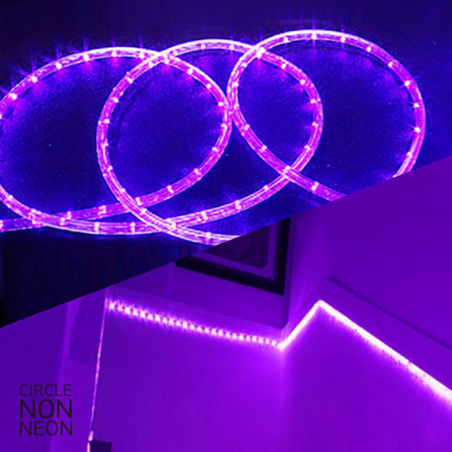 아리 LED 원형 논네온10M 단위/로프라이트 줄조명, LED원형논네온10M_보라색, 1개