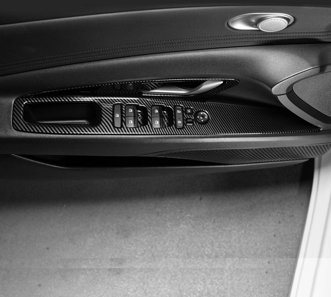 유투카 호환 더뉴 아반떼 CN7 N 튜닝 윈도우스위치 커버 실내 카본 몰딩 용품, 열선시트 유-카본