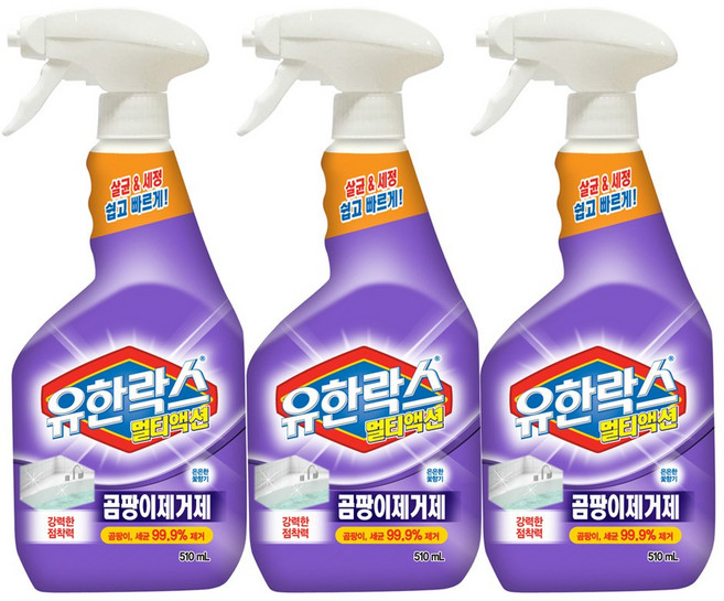 유한락스 멀티액션 곰팡이제거제, 510ml, 12개