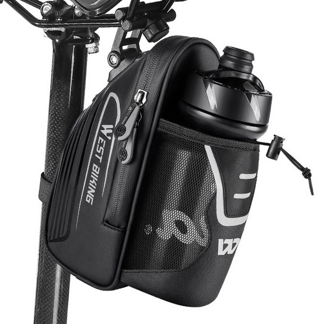 시그니처베이지 자전거 새들백 안장 가방 YPZ291, 블랙, 1개