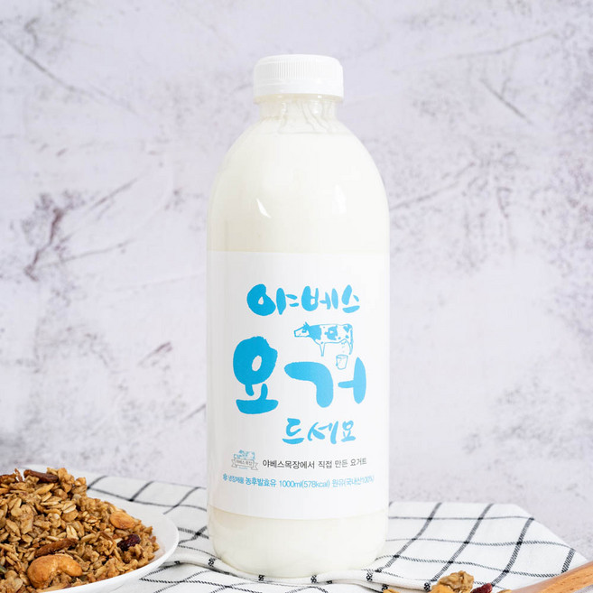 야베스목장 수제 플레인 요거트 1000ml, 1개, 1L