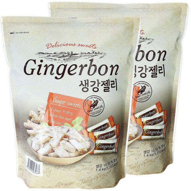 진저본 생강 젤리, 1.4kg, 2개