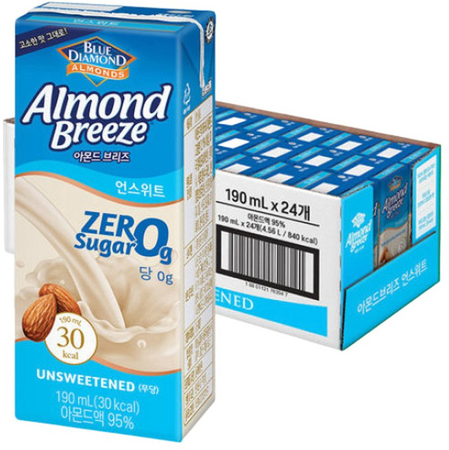 아몬드브리즈 언스위트 제로슈가 190ml 24개