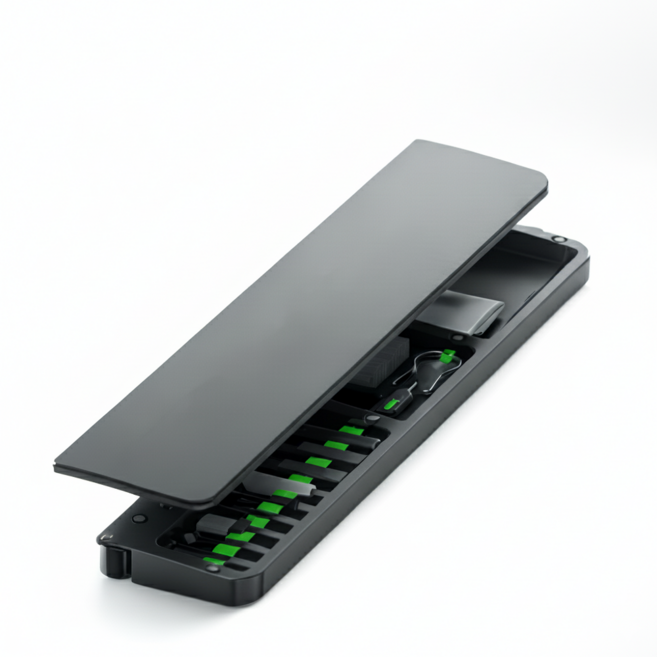 청소 키트 포함 리토 키보드 손목 받침대 팜레스트 일체형 수납형, 1개, 블랙