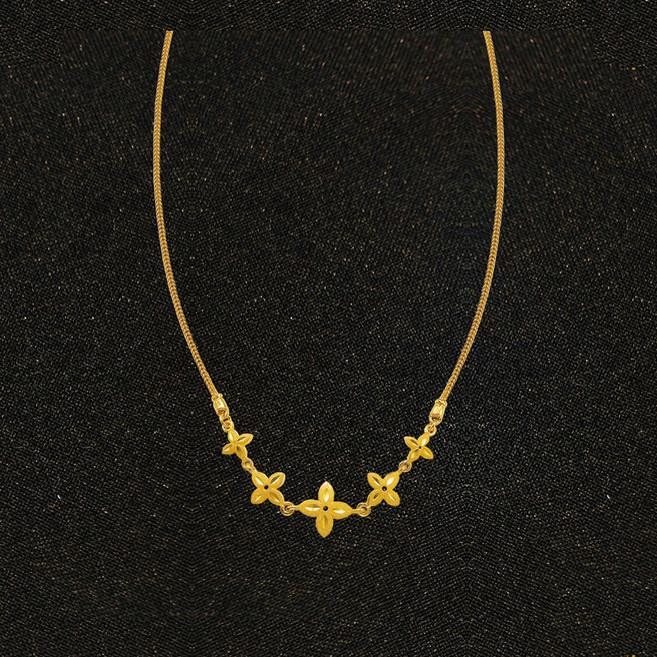 153골드 [최신24K 순금목걸이 네잎클로버목걸이 18.75g(5돈)목걸이.이태리폭스체인사용. 999제품-기타중량 판매자검색