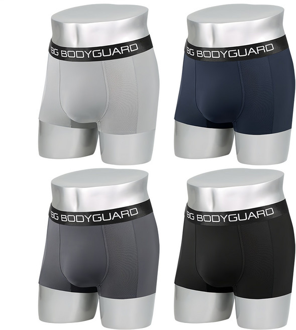 보디가드 남자 메쉬 스포츠 드로즈 팬티 4종세트
