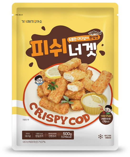 가시제거연구소 피쉬너겟 대구 순살 피쉬 앤 칩스, 1개, 500g